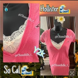 Y2k Hollister So Cal V - Neckline short sleeves